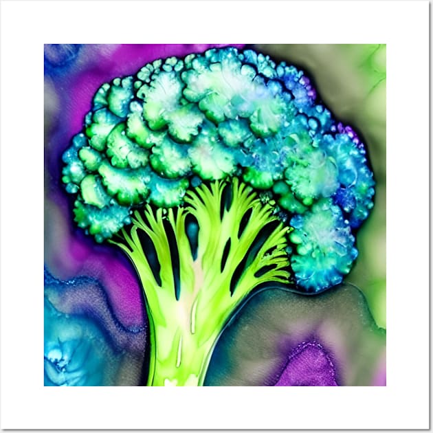 Broccoli in Watercolor Wall Art by ArtistsQuest